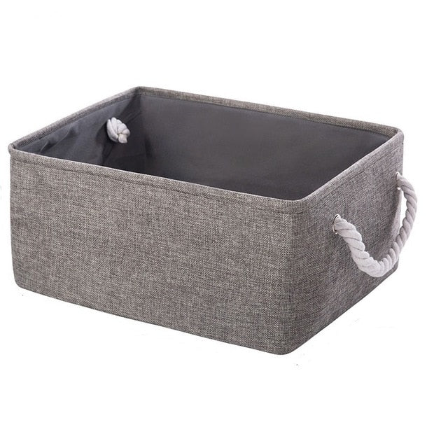 Folding Basket Linen Fabric Organizer