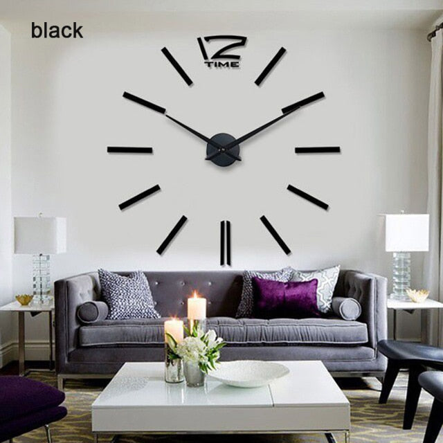 3d Luminous Real Big Wall Clock Sticker