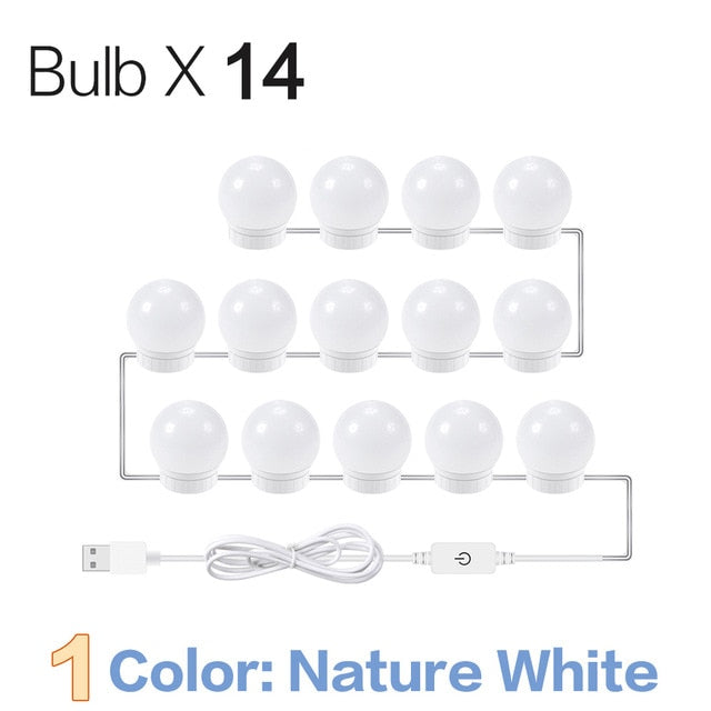 USB LED Makeup Lamp Wall Light Beauty