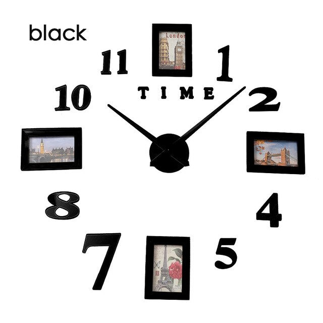 Photo Frame Wall Clock 3d Luminous