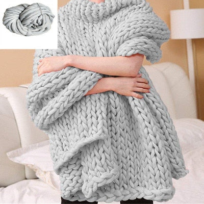 Knitted Plaids Throw Blankets Bed Sofa Covers