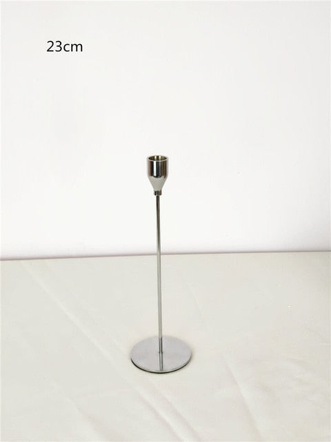 Metal Candle Holder Simple Golden Wedding Decoration