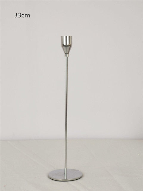 Metal Candle Holder Simple Golden Wedding Decoration