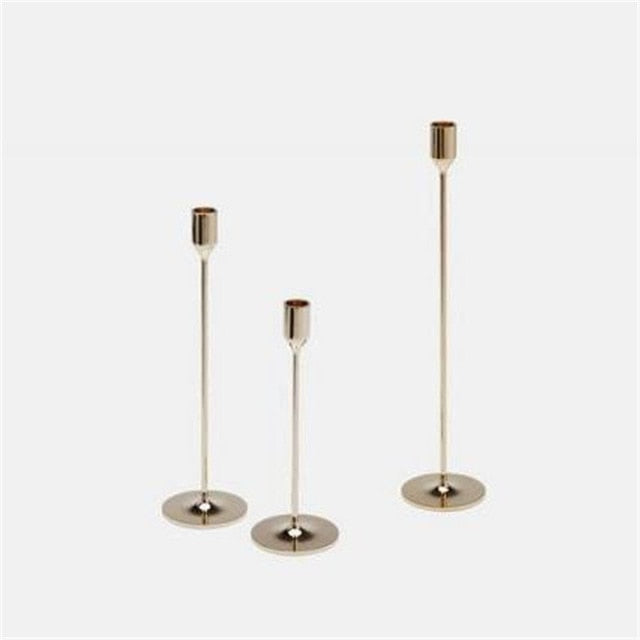 Metal Candle Holder Simple Golden Wedding Decoration