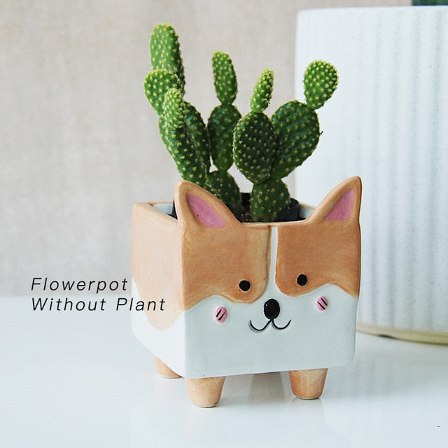 Ceramic flower pot Cartoon Animal plant