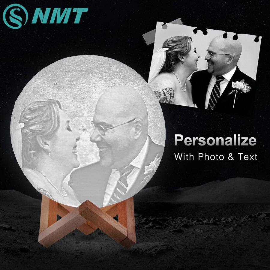 Customized 3D Print LED Moon Light