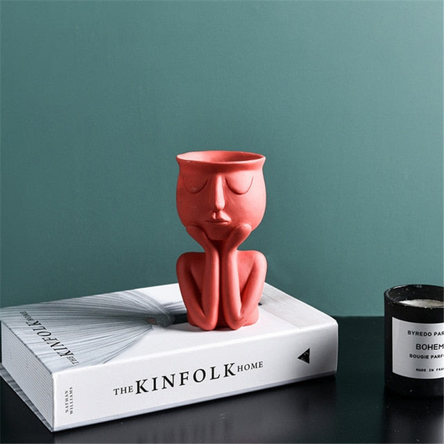 Creative Art Portrait Sculpture Vase
