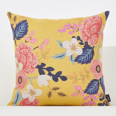 Throw pillow cushion cover flower