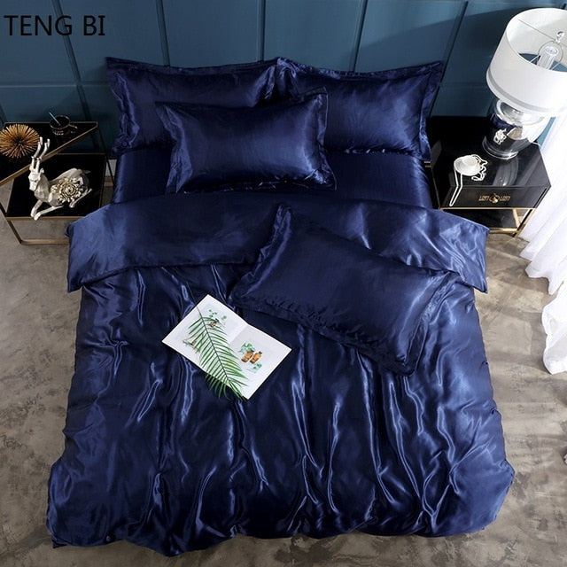 Pure Satin Silk Bedding Set Pillowcases