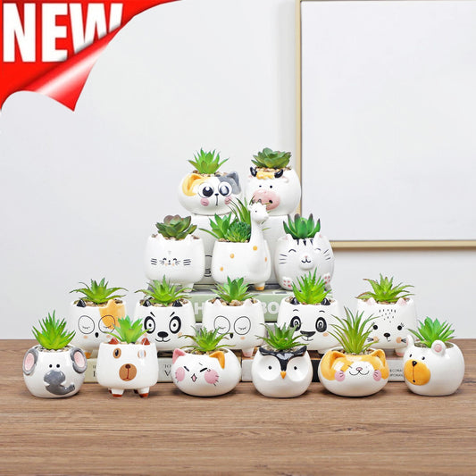 Cute Flower Pot Ceramic Vase Planter