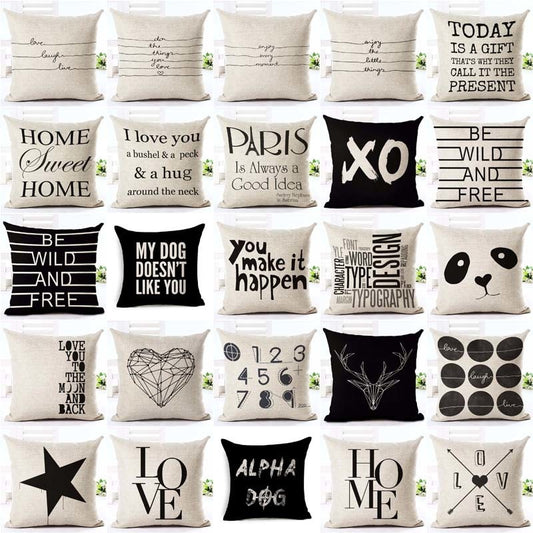 Letter Love Cushion Covers Cotton linen