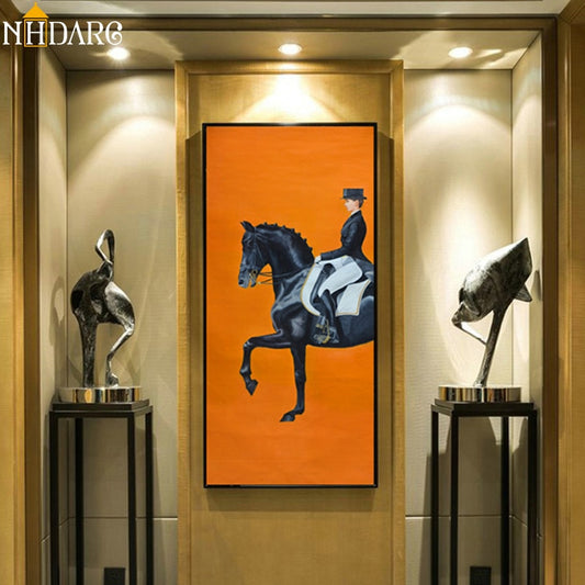 Horse Racing Canvas Print Painting Poster