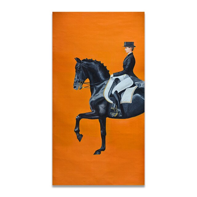 Horse Racing Canvas Print Painting Poster
