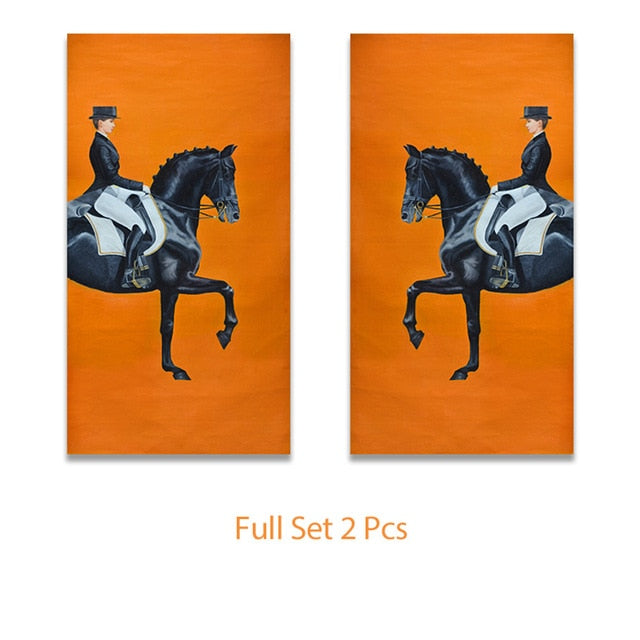 Horse Racing Canvas Print Painting Poster