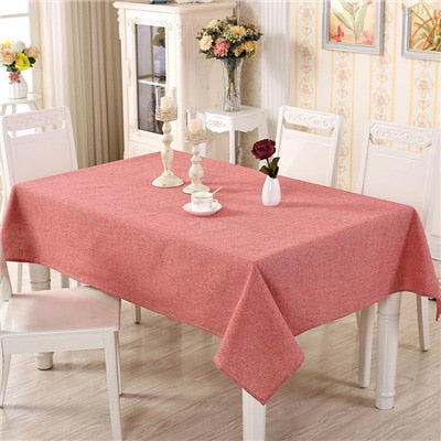 Cotton Modern Table Cover Simple Plain