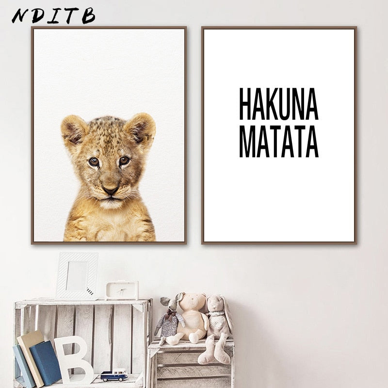 Animal Child Poster Kids Bedroom Decoration