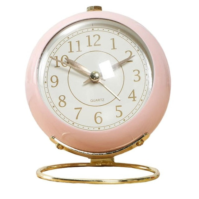 Retro Style Round Desktop Alarm Clock
