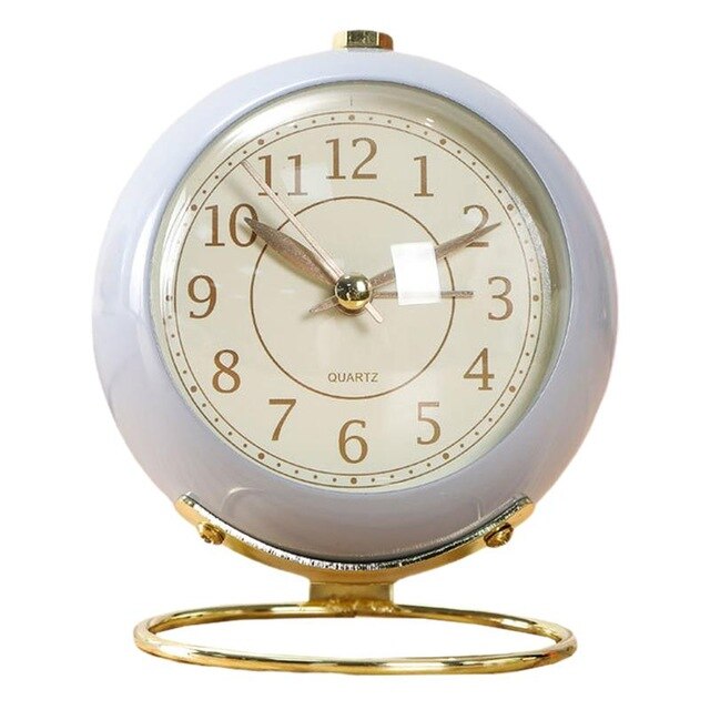 Retro Style Round Desktop Alarm Clock