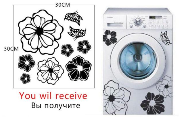 Creative Black Sticker Butterfly Decor