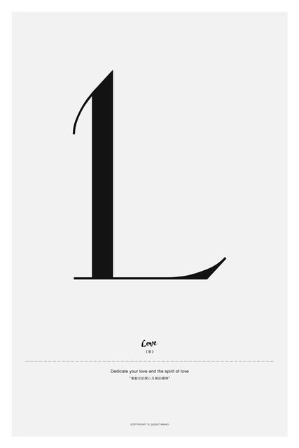 Quote Words Nordic Painting Wall Art Bedroom