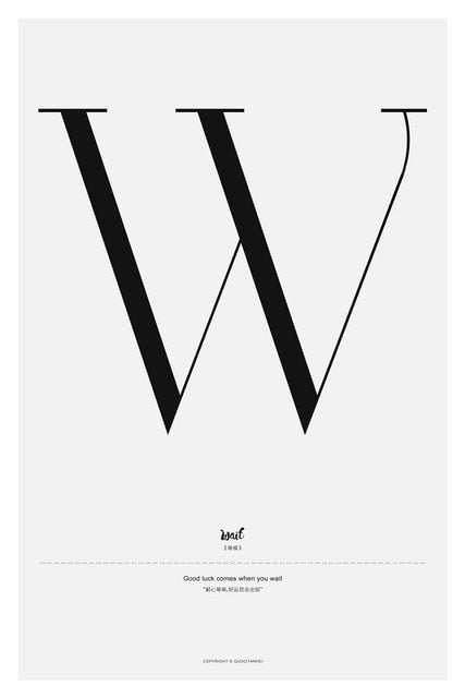 Quote Words Nordic Painting Wall Art Bedroom