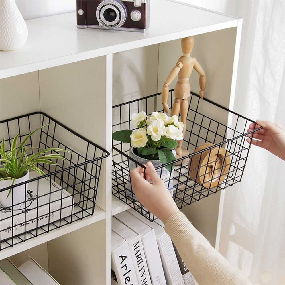 Nordic Style Iron Storage Basket Container