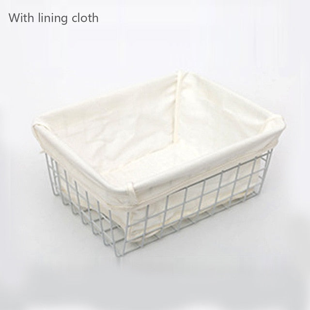 Nordic Style Iron Storage Basket Container