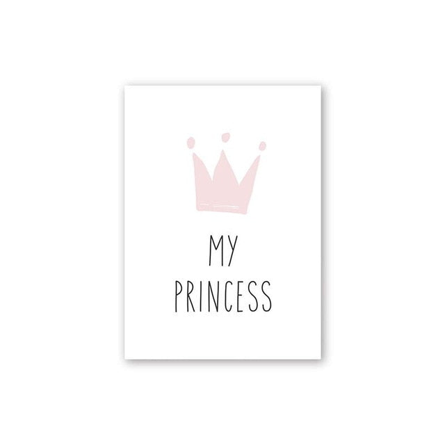 Lovely Nordic Love Crown Rabbit Poster