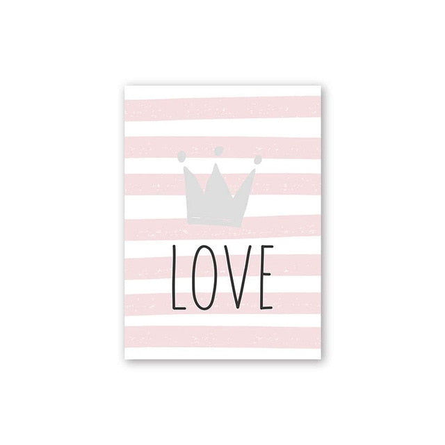 Lovely Nordic Love Crown Rabbit Poster
