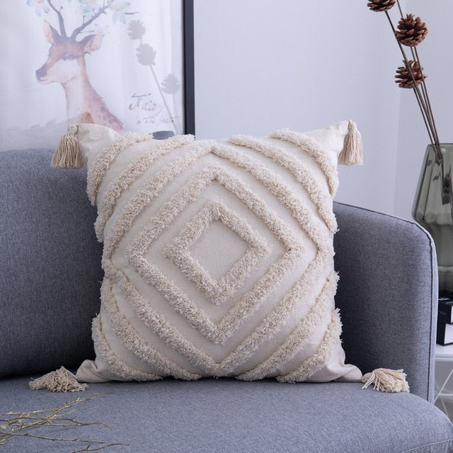 Tassels Cushion Cover Pillow Cover