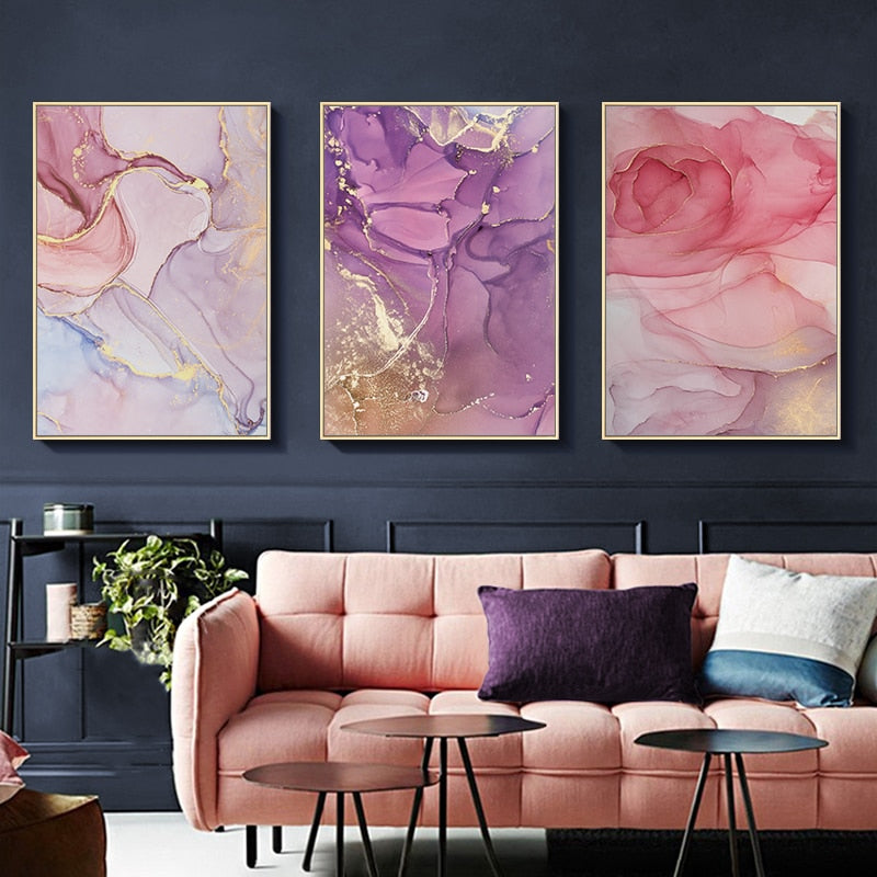 Colorful Golden Scandinavian Poster Modern
