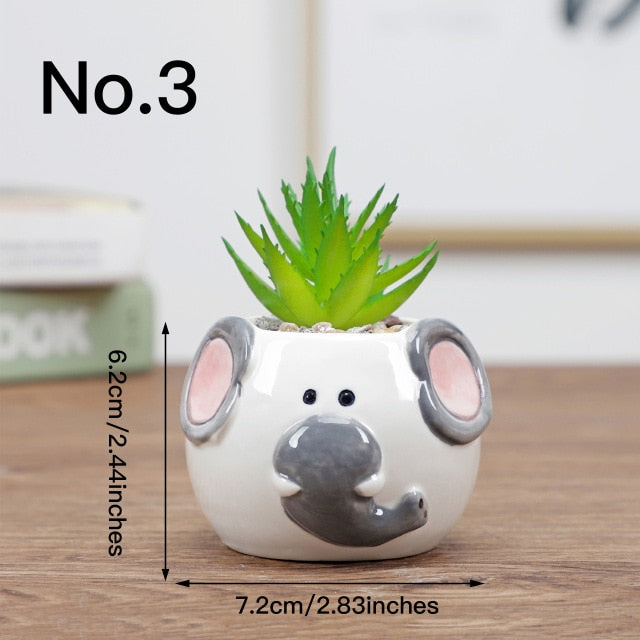 Cute Flower Pot Ceramic Vase Planter