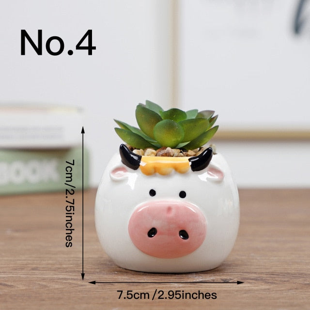 Cute Flower Pot Ceramic Vase Planter