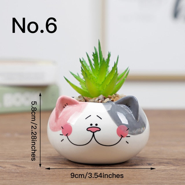 Cute Flower Pot Ceramic Vase Planter