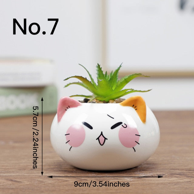 Cute Flower Pot Ceramic Vase Planter