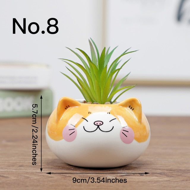 Cute Flower Pot Ceramic Vase Planter
