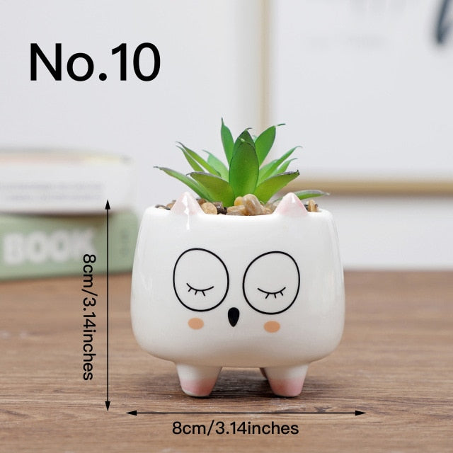 Cute Flower Pot Ceramic Vase Planter
