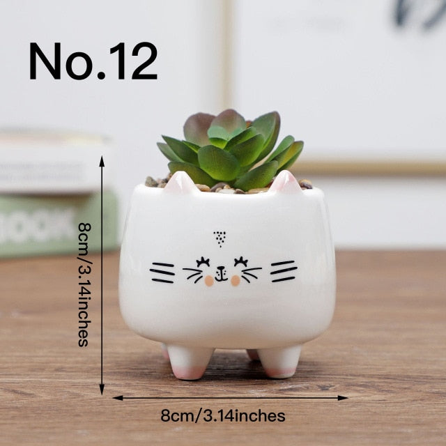 Cute Flower Pot Ceramic Vase Planter