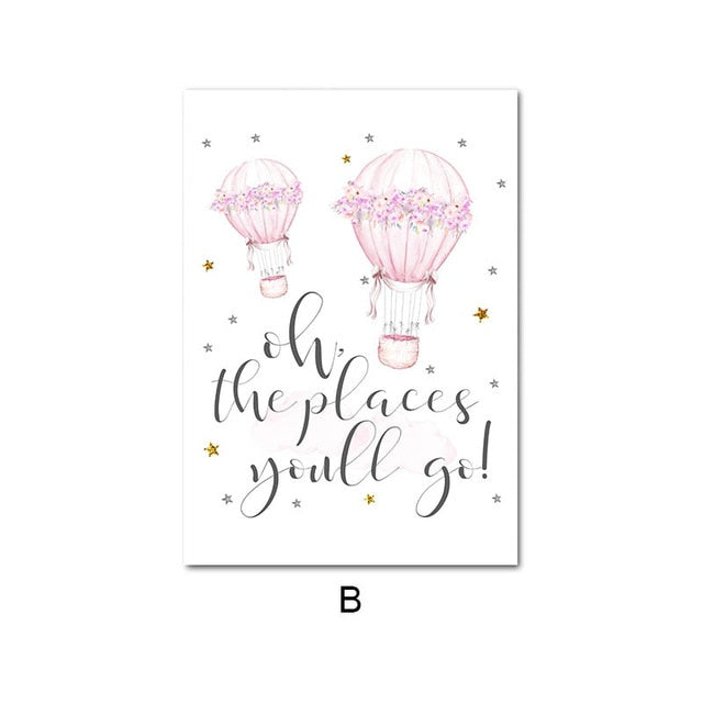 Rainbow Painting Calligraphy Kids Girl Bedroom Decoration