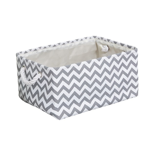 Cube Canvas Fabric Storage Basket