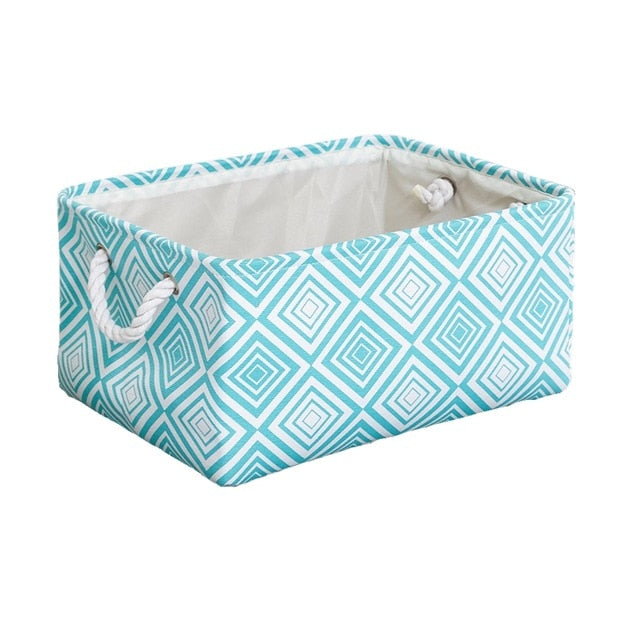 Cube Canvas Fabric Storage Basket