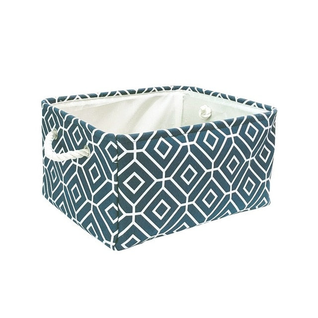 Cube Canvas Fabric Storage Basket