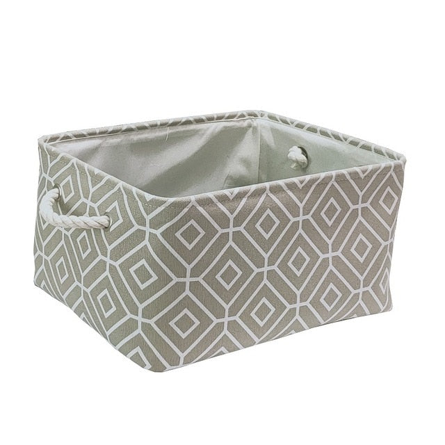 Cube Canvas Fabric Storage Basket