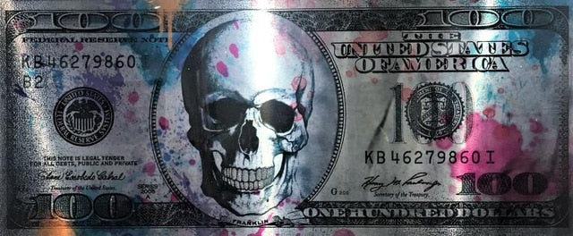 Dollar Skull Modern Art Canvas Poster And Prints