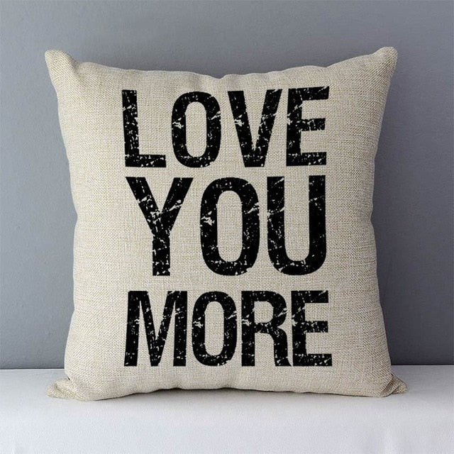 Popular phrase words printed couch