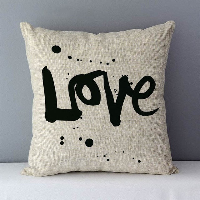 Popular phrase words printed couch