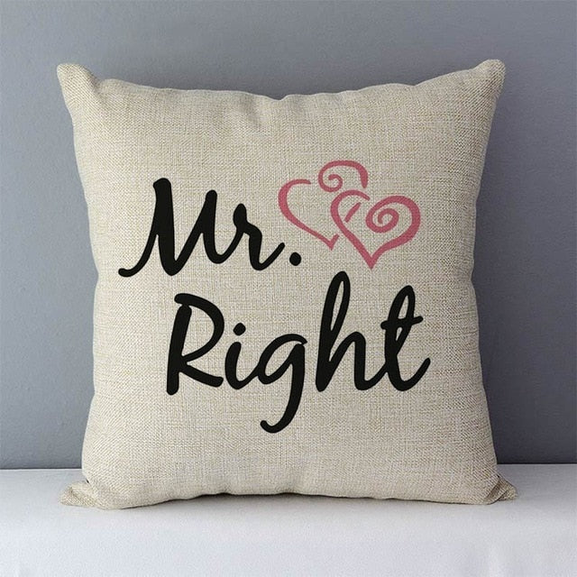 Popular phrase words printed couch