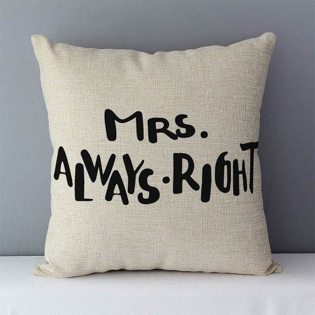 Popular phrase words printed couch