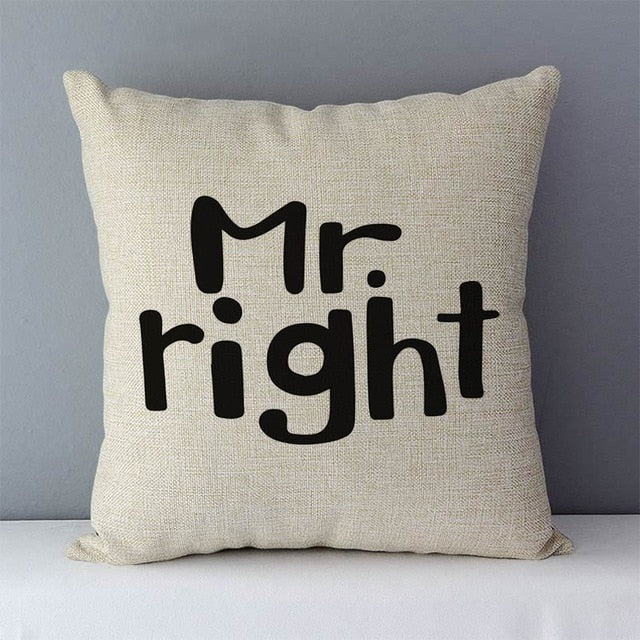 Popular phrase words printed couch