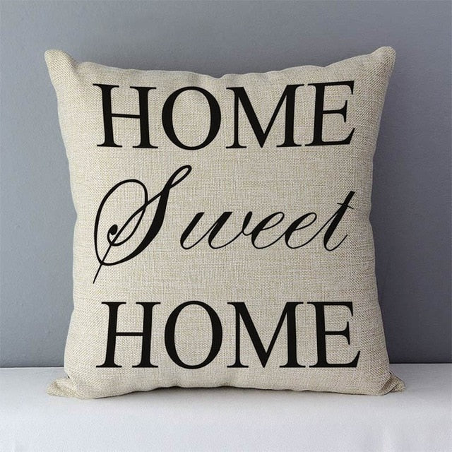 Popular phrase words printed couch